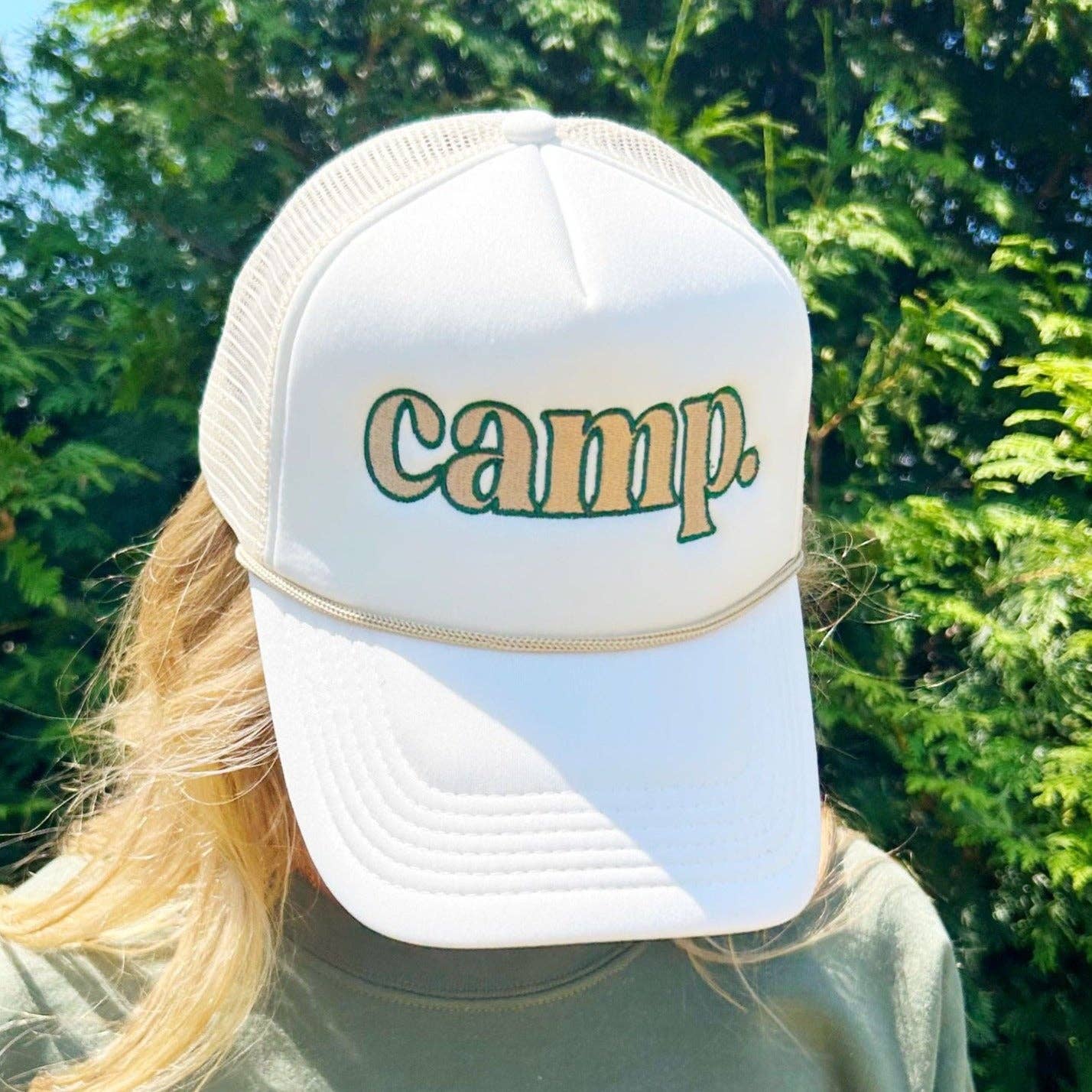 Camp Trucker Hat: Pink/Green